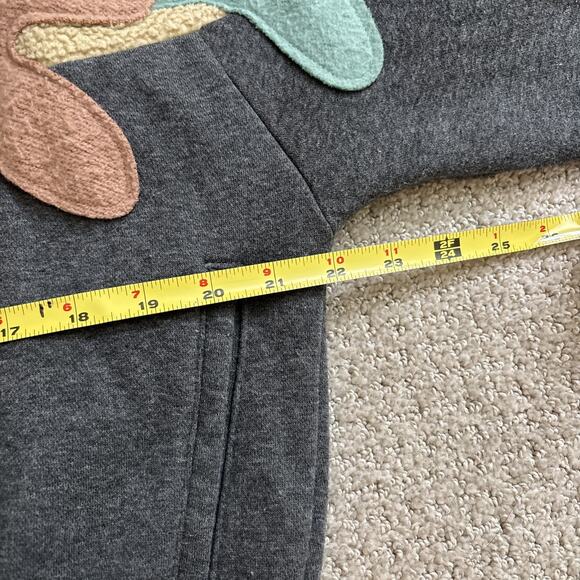 Free People We The Free Flower Power Pullover Gray Multi Size XS Half Zip Fleece - Picture 5 of 9